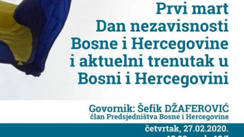 FPN - Džaferović gost na predavanju povodom Dana nezavisnosti BiH