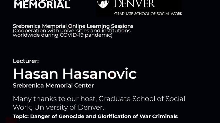 Memorijalni centar Srebrenica i Univerzitet Denver povezani online