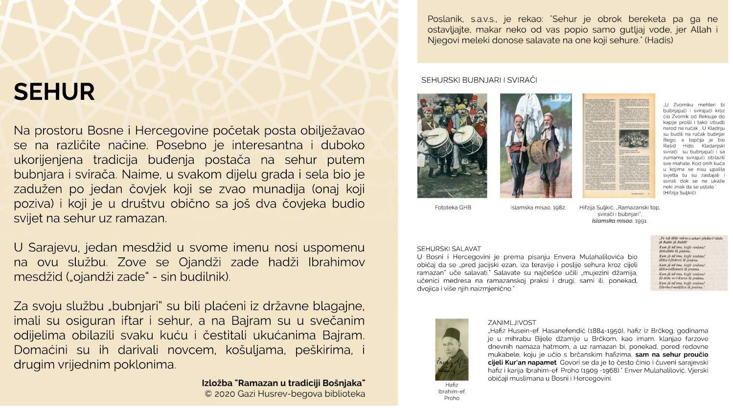 GHB: Otvorena online izložba "Ramazan u tradiciji Bošnjaka"