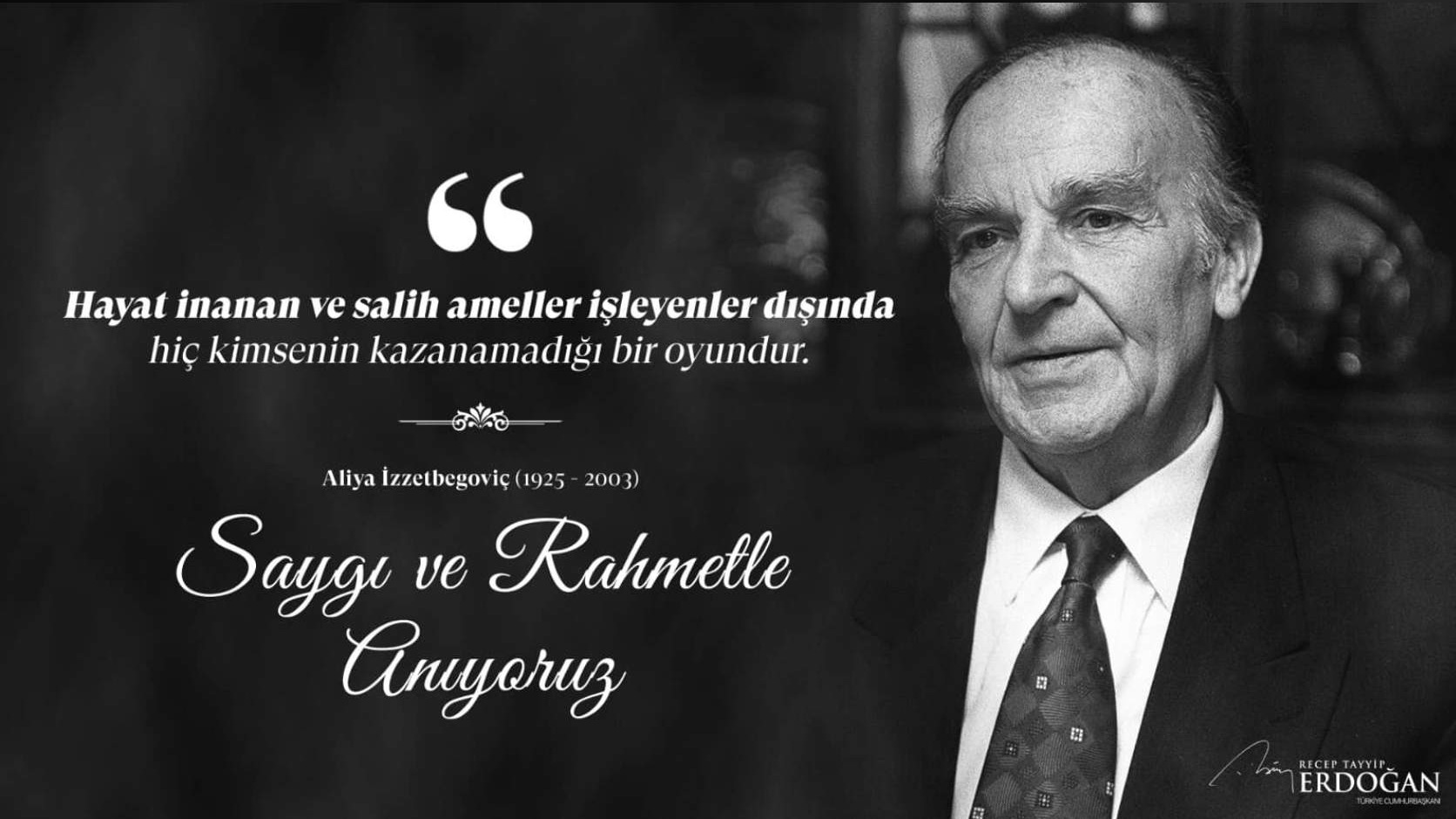 Erdogan odao počast Aliji Izetbegoviću: Život je igra koju niko ne može dobiti osim onih koji vjeruju i čine dobra djela