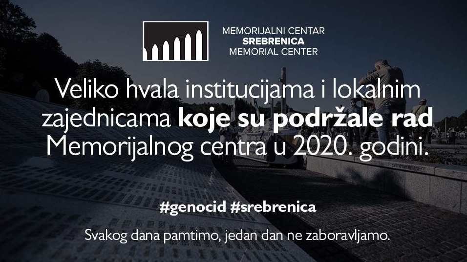 Memorijalni centar Srebrenica zahvalio svima koji podržavaju njihov rad