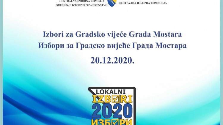 Izmijenjeni utvrđeni rezultati Lokalnih izbora 2020. godine u Gradu Mostaru