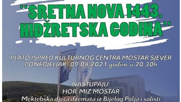 Mostar: Večeras koncert duhovne muzike povodom Nove hidžretske godine