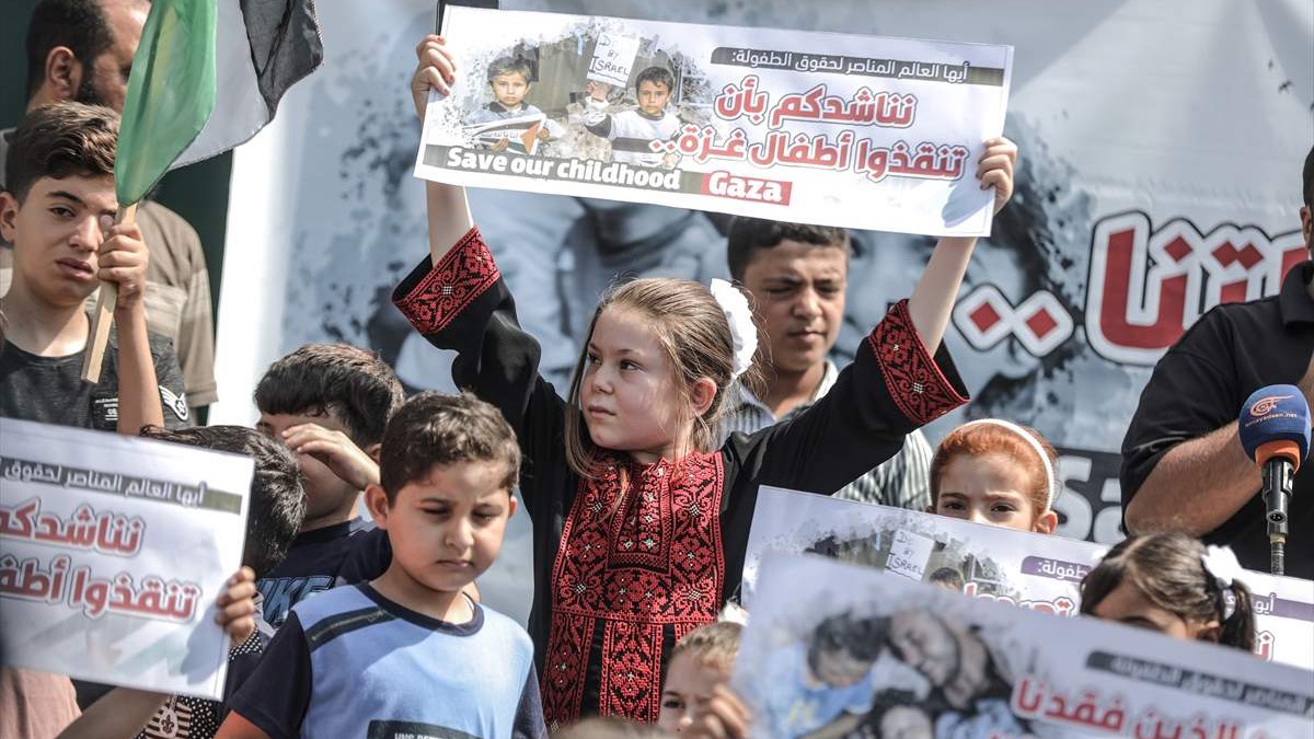 Protest palestinske djece u Gazi protiv izraelske blokade: Uzeli ste nam djetinjstvo