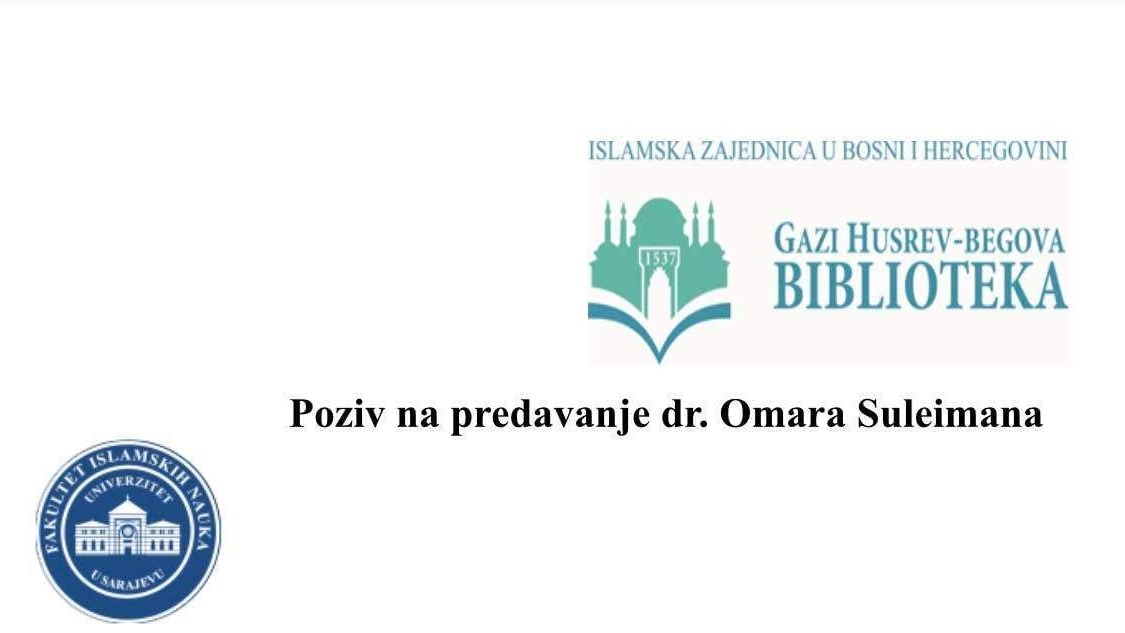 U petak predavanje dr. Omara Suleimana