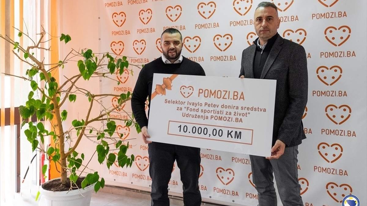Petev donirao 10.000 KM za oboljele građane Bosne i Hercegovine