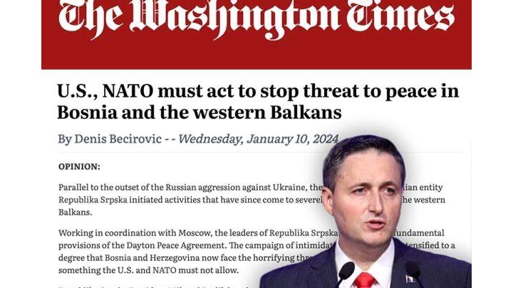 Bećirović: SAD i NATO moraju zaustaviti ugrožavanje mira u BiH