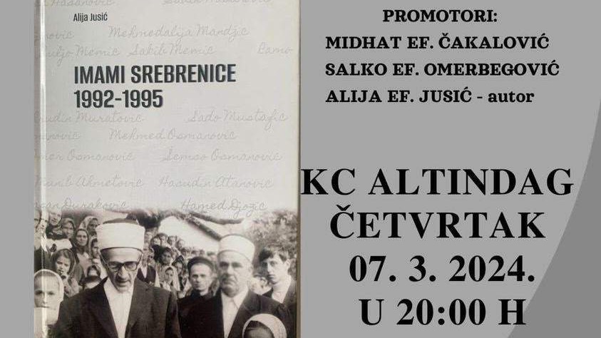 Visoko: Večeras promocija knjige "Imami Srebrenice 1992-1995"