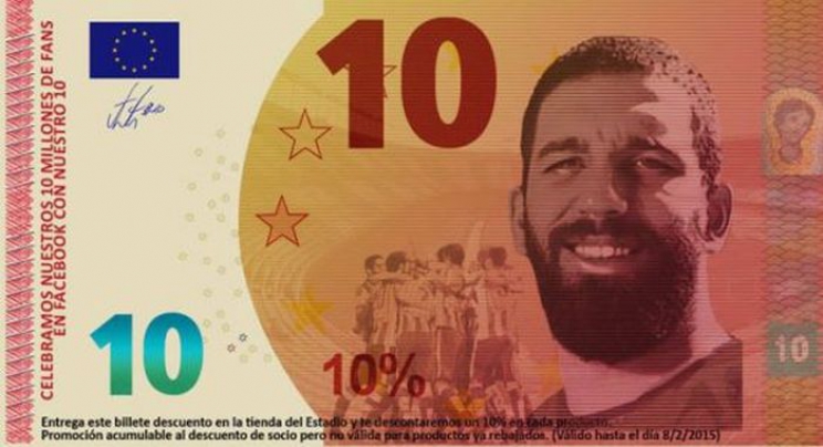 Atletico odštampao novčanicu sa likom Arde Turan