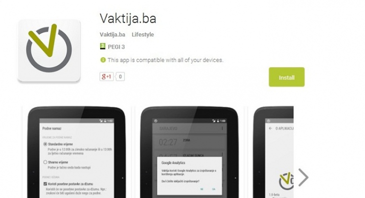 Još jedan ukras ramazana, od danas nova aplikacija za smartphone: Vaktija.ba, kompletno rješenje