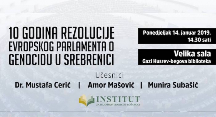 Tribina: 10 godina rezolucije Evropskog parlameta o genocidu u Srebrenici (VIDEO)