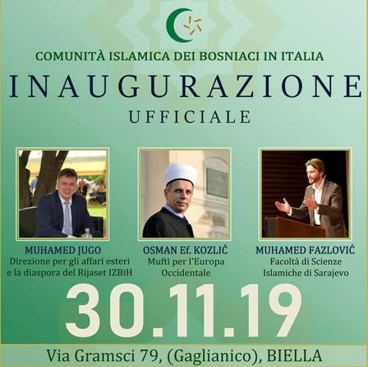 Svečana inauguracija Islamske zajednice Bošnjaka u Italiji 30. novembra