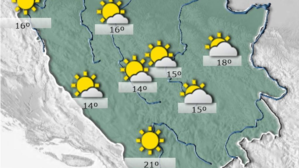 Vrijeme u BiH: Žuto upozorenje zbog visokih temperatura u Mostaru