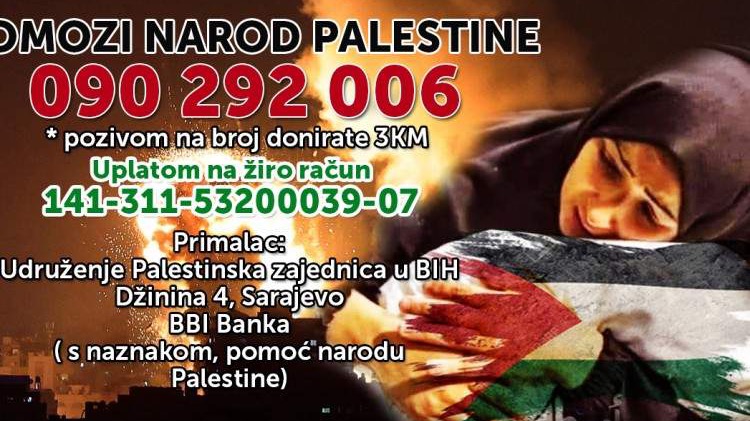 Palestinska zajednica u BiH najavila skup podrške palestinskom narodu