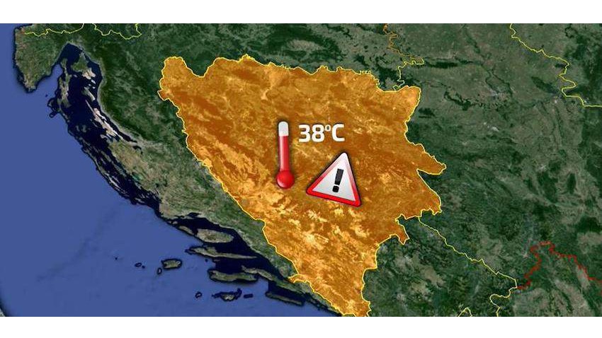 Crveni meteoalarm, registrovane rekordne vrijednosti temperatura