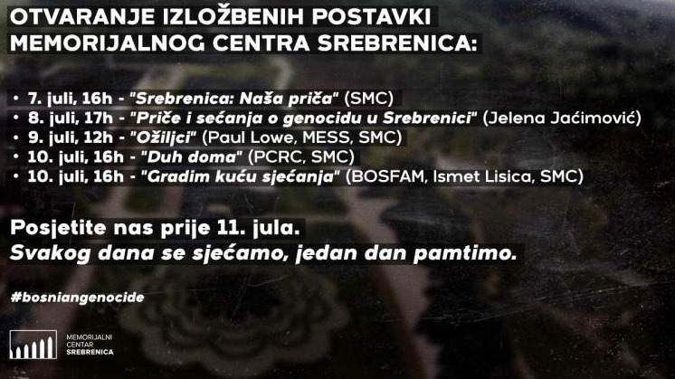 Memorijalni centar Srebrenica u julu otvara pet novih izložbenih postavki