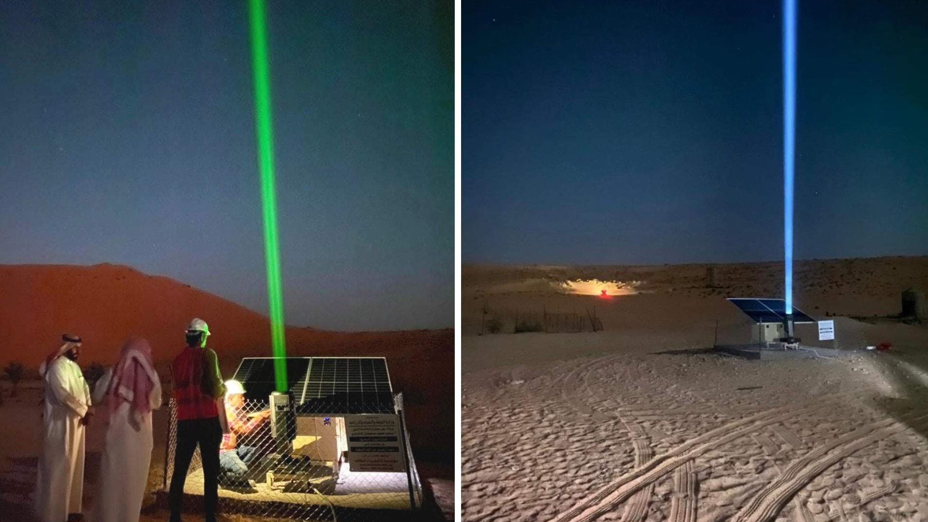 Saudijska Arabija: Laserski svjetionici osvjetljavaju put u pustinji Nafud
