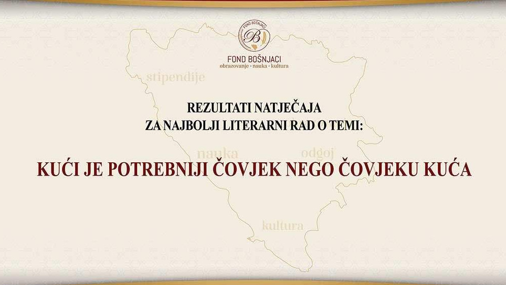 Fond Bošnjaci: Rezultati natječaja za najbolji literarni rad 