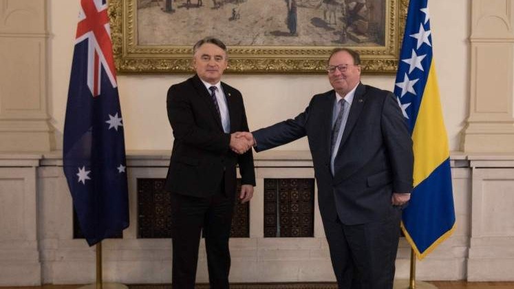 Komšić primio akreditive novoimenovanog ambasadora Australije za BiH Sadleira