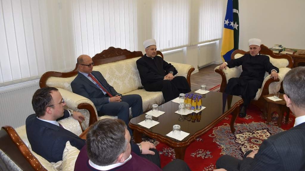 Muftija Kudić upriličio prijem za muftiju sarajevskog dr. Nedžada Grabusa