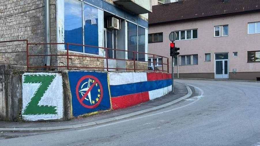 U Višegradu grafit sa slovom "Z" i podrška Rusiji