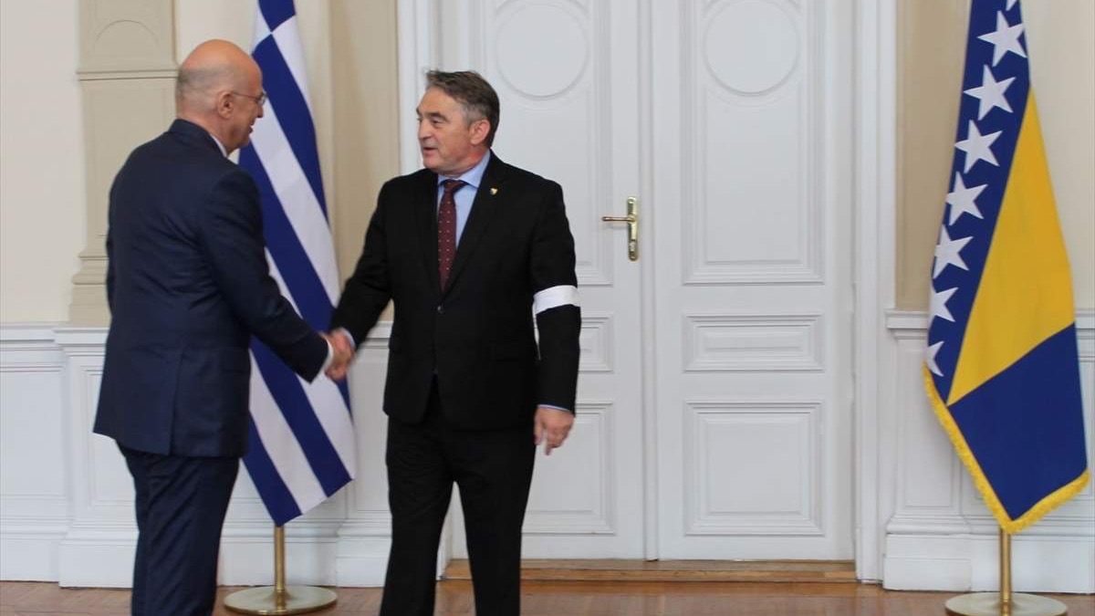 Susret Komšić - Dendias: Grčka neće prihvatiti ideje o secesiji bilo kojeg dijela BiH