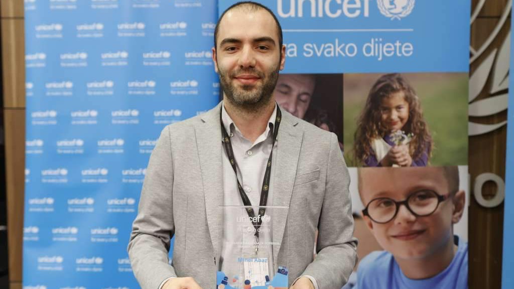 Minel Abaz dobitnik UNICEF-ove novinarske nagrade za doprinos pravima djece