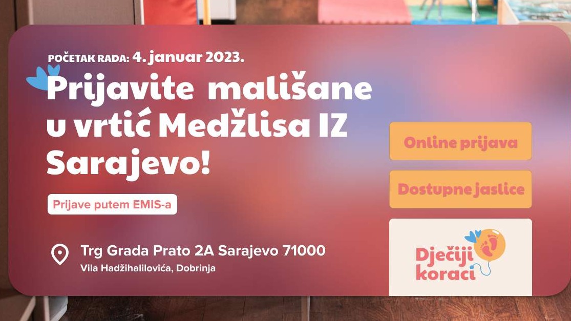 Vrtić “Dječiji koraci” počinje sa radom 4. januara 2023. godine