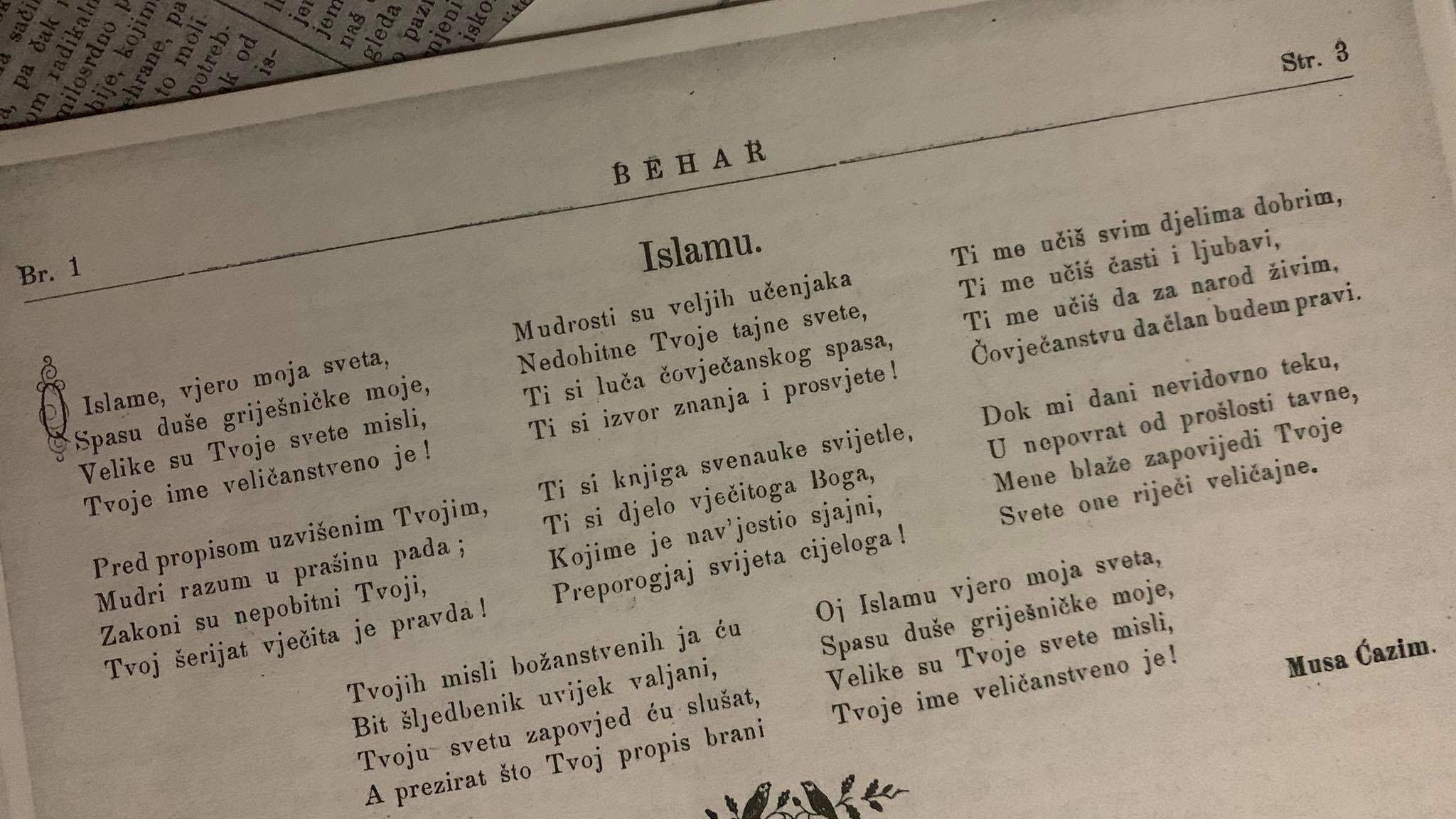 Godišnjica rođenja Muse Ćazima Ćatića, najznačajnijeg pjesnika bošnjačke moderne