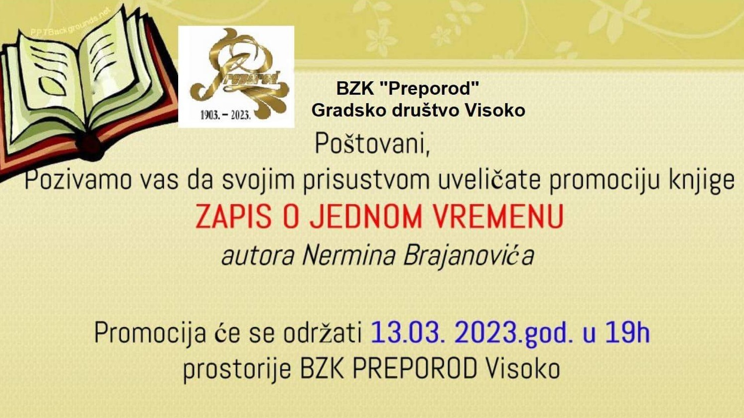 Knjiga "Zapis o jednom vremenu" sadrži životne priče o tradiciji neopterećene mržnjom