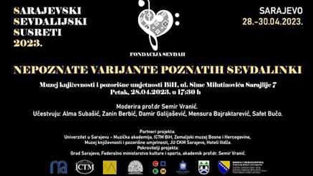 Koncert "Nepoznate varijante poznatih sevdalinki" 28. aprila u Sarajevu