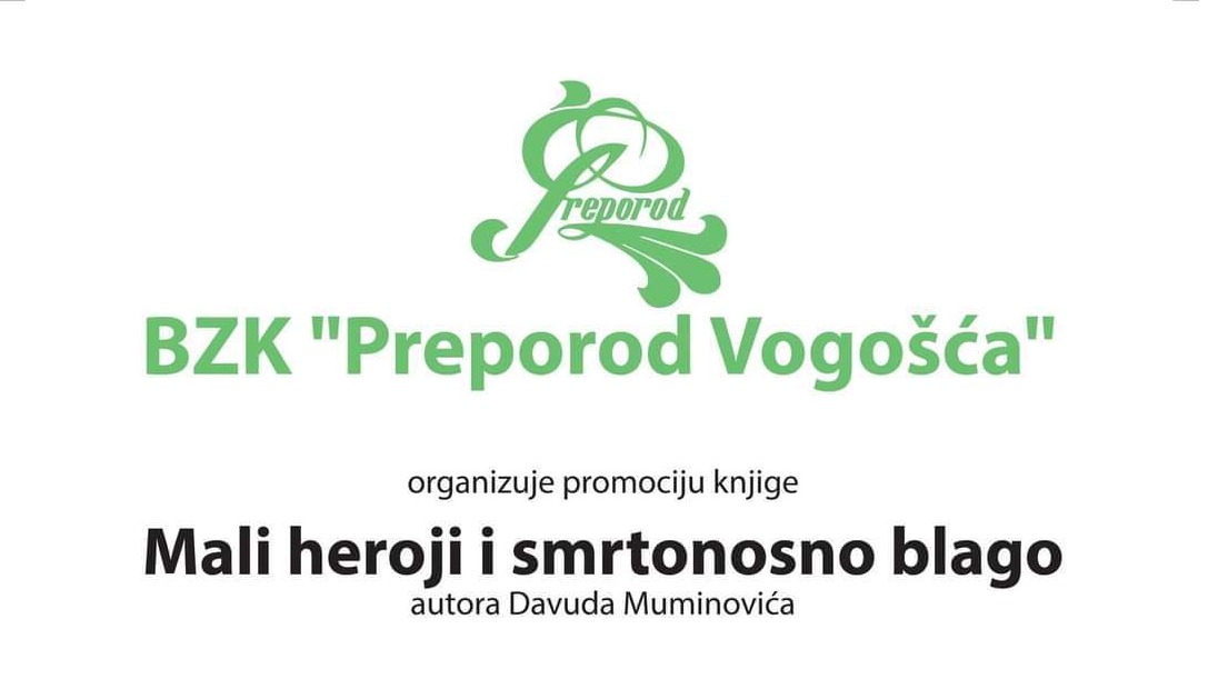 Promocija romana "Mali heroji i smrtonosno blago" u organizaciji BZK "Preporod" Vogošća