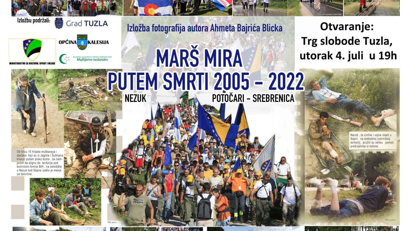 Tuzla: Sutra izložba fotografija "Marš mira - putem smrti 2005-2022." 