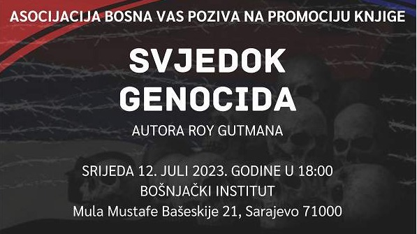 Večeras promocija knjige "Svjedok genocida" Roya Gutmana