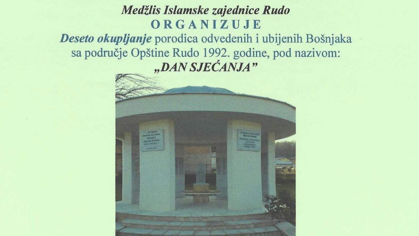 Obilježavanje Dana sjećanja na odvedene i ubijene Bošnjake Rudog 29. jula