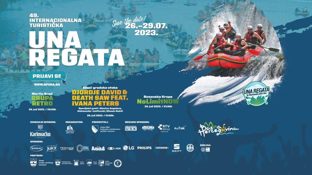 Otvorena 49. Una regata, danas prva etapa od Martin Broda do Štrbačkog buka