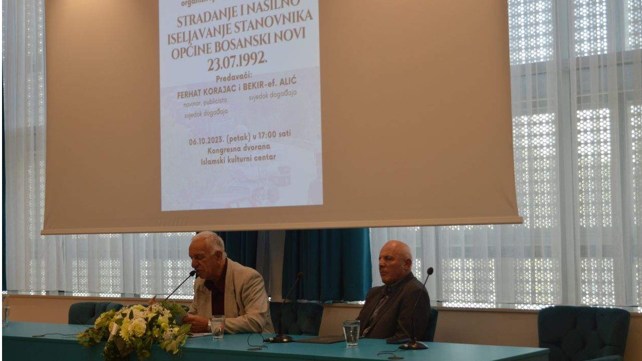 IKC Sisak: Održana tribina o egzodusu Bošnjaka iz Bosanskog Novog 1992. godine