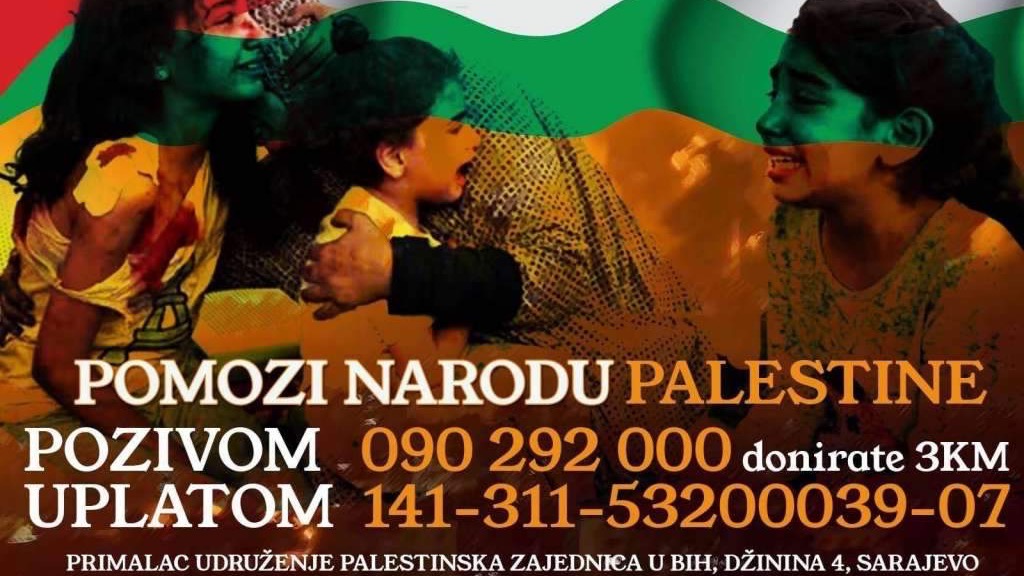 Palestinska zajednica u BiH - Za pomoć Gazi dosad prikupljeno više od 125.000 KM