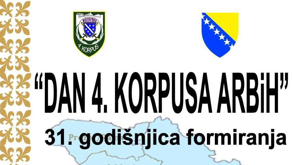 U petak obilježavanje 31. godišnjice formiranja 4. korpusa Armije RBiH