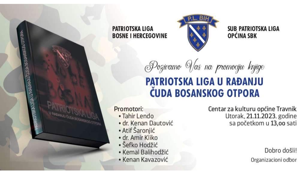U Travniku promocija knjige "Patriotska liga u rađanju čuda bosanskog otpora"