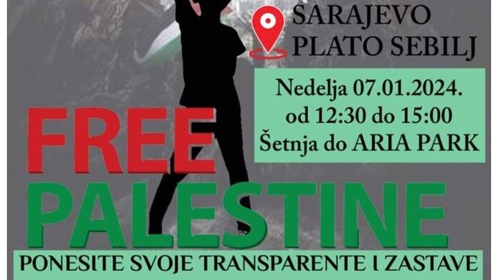 Za danas u Sarajevu najavljen novi skup podrške narodu Palestine