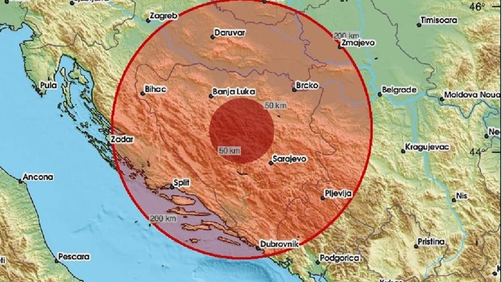 U BiH zabilježen zemljotres jačine 3,8 stepeni