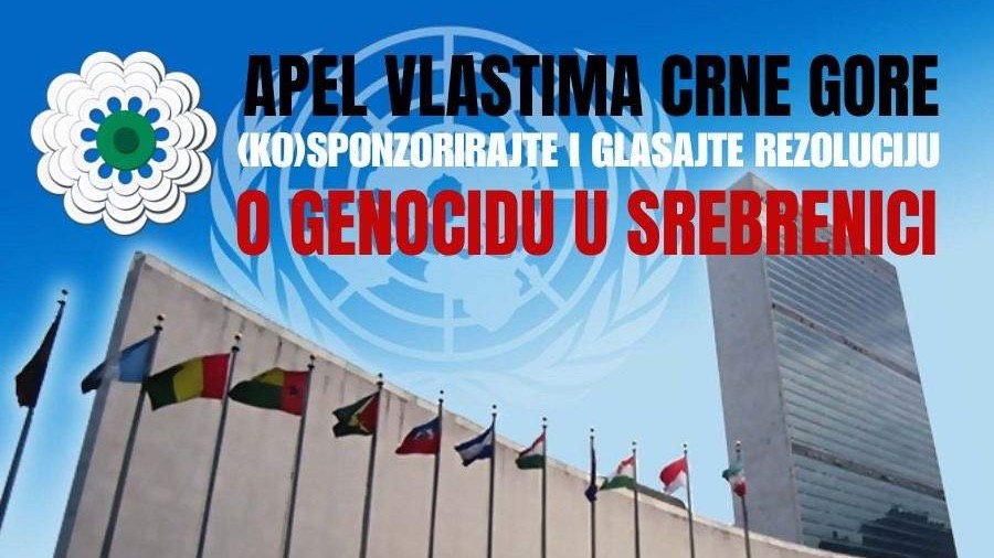 Apel iz New Yorka vlastima Crne Gore da (ko)sponzoriraju i glasaju za rezoluciju o genocidu u Srebrenici