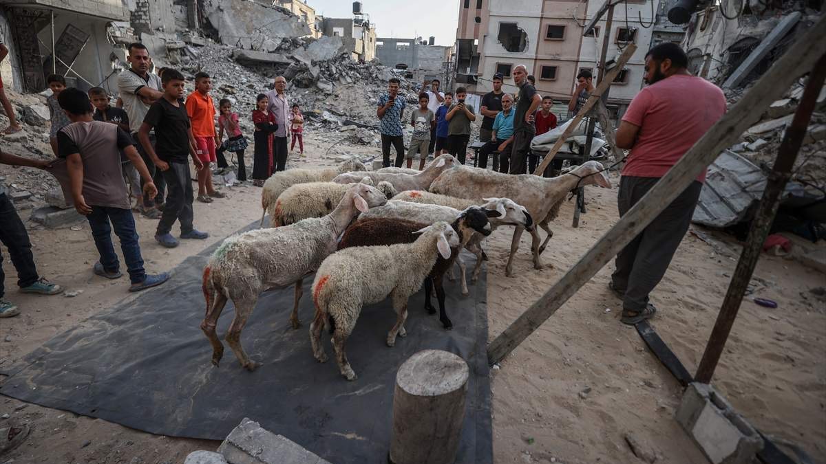 Palestinci žrtvovali kurbane na ruševinama svojih domova u Gazi
