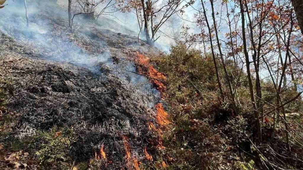 Požar u blizini Bugojna još aktivan, jutros stigao helikopter Oružanih snaga BiH