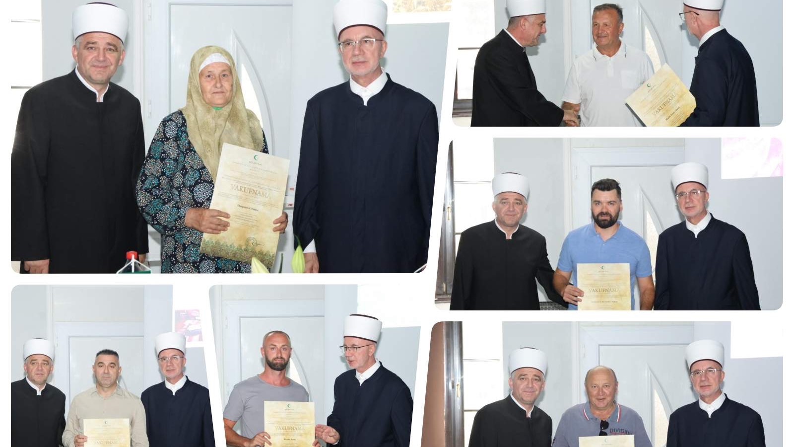 Muftija Fazlović uručio vakufname vakifima projekta "Izgradnja silosa i sušare za žitarice MIZ Janja"