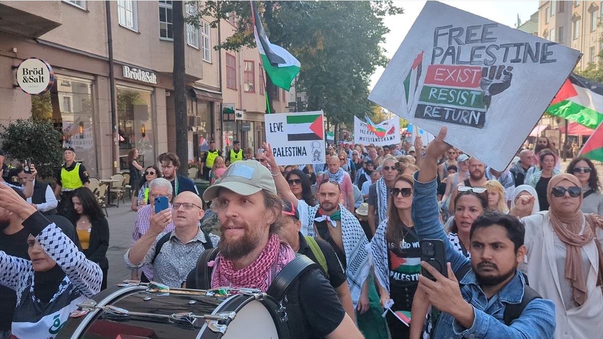 Švedska: Protest podrške Palestini ispred ambasade Izraela u Stockholmu