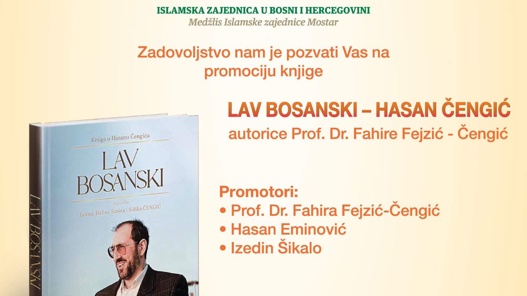 Sutra promocija Knjige o Hasanu Čengiću „Lav bosanski“