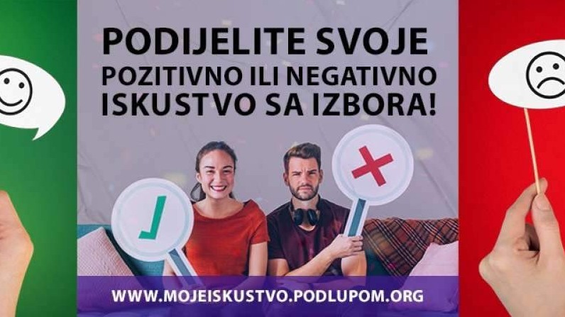 Koalicija 'Pod lupom' pozvala građane da podijele pozitivna ili negativna iskustva sa izbora