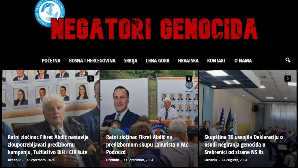 Web platforma o negatorima genocida: U prvih deset sati blizu 10.000 posjetilaca